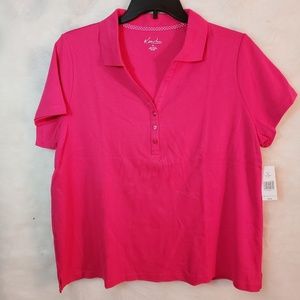 Kim Rogers pink shirt